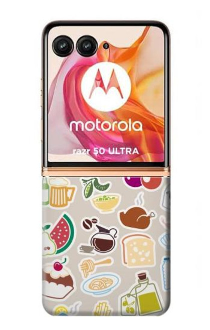 S2321 Food and Drink Seamless Case For Motorola razr+ 2024, Motorola Razr 50 Ultra