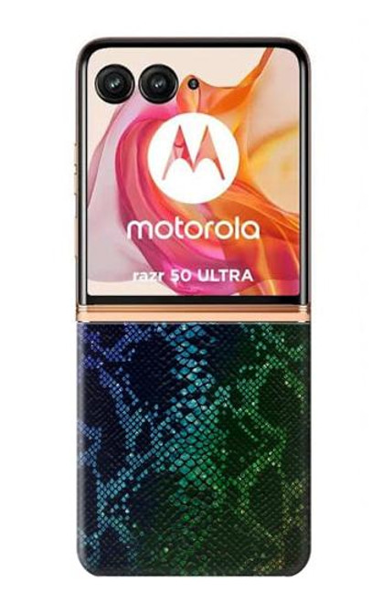 S3366 Rainbow Python Skin Graphic Print Case For Motorola razr+ 2024, Motorola Razr 50 Ultra