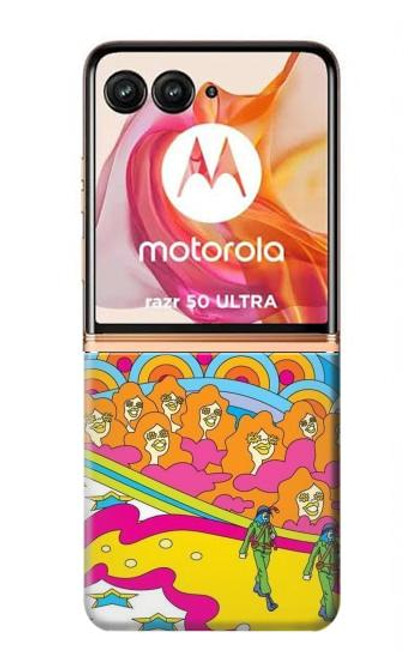 S3407 Hippie Art Case For Motorola razr+ 2024, Motorola Razr 50 Ultra