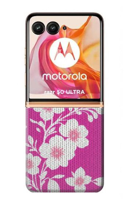 S3924 Cherry Blossom Pink Background Case For Motorola razr+ 2024, Motorola Razr 50 Ultra