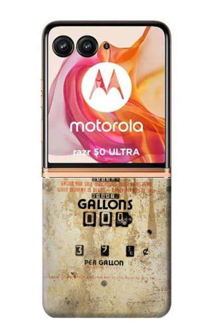 S3954 Vintage Gas Pump Case For Motorola razr+ 2024, Motorola Razr 50 Ultra