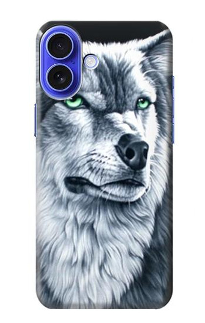 S0123 Grim White Wolf Case For iPhone 16