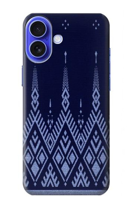 S3950 Textile Thai Blue Pattern Case For iPhone 16