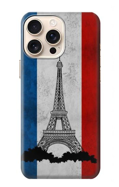 S2859 Vintage France Flag Eiffel Tower Case For iPhone 16 pro