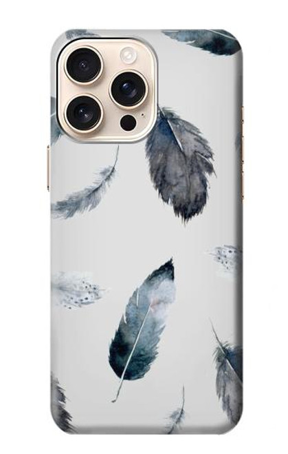 S3085 Feather Paint Pattern Case For iPhone 16 pro