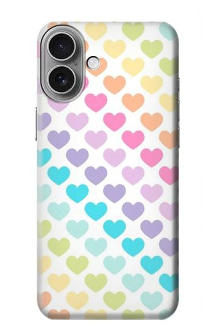 S3499 Colorful Heart Pattern Case For iPhone 16 plus