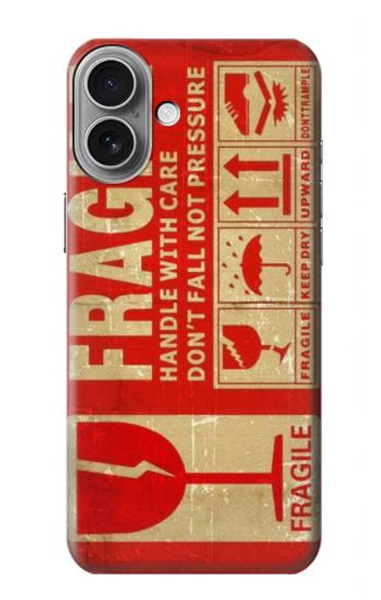 S3552 Vintage Fragile Label Art Case For iPhone 16 plus