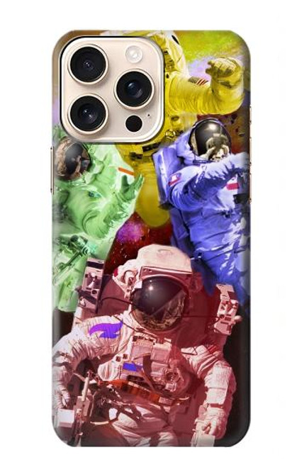 S3914 Colorful Nebula Astronaut Suit Galaxy Case For iPhone 16 pro max