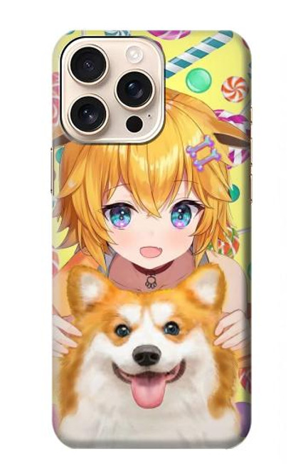 S3918 Baby Corgi Dog Corgi Girl Candy Case For iPhone 16 pro max