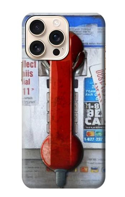 S3925 Collage Vintage Pay Phone Case For iPhone 16 pro max