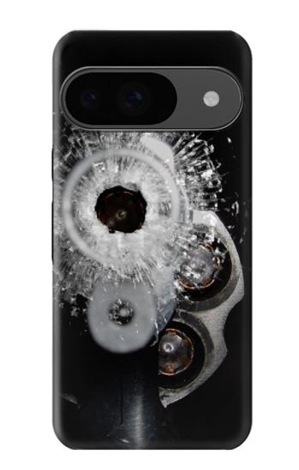 S2387 Gun Bullet Hole Glass Case For Google Pixel 9