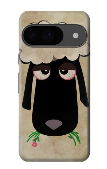 S2826 Cute Cartoon Unsleep Black Sheep Case For Google Pixel 9