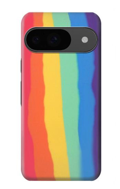 S3799 Cute Vertical Watercolor Rainbow Case For Google Pixel 9