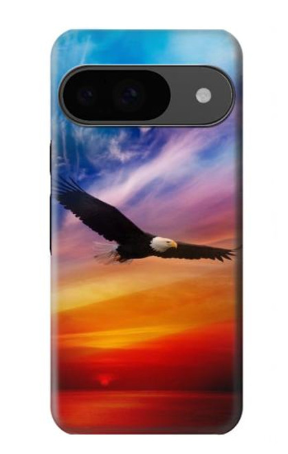 S3841 Bald Eagle Flying Colorful Sky Case For Google Pixel 9