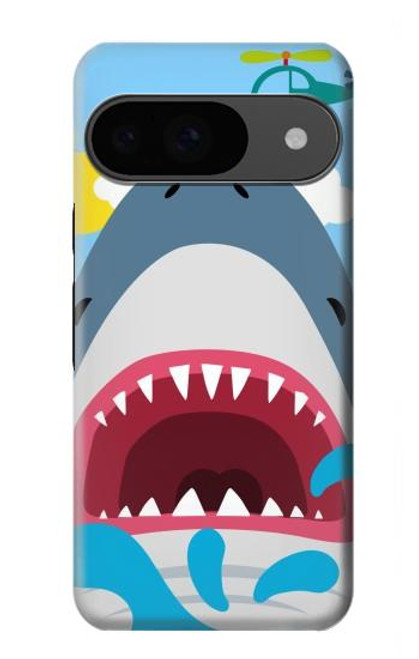 S3947 Shark Helicopter Cartoon Case For Google Pixel 9