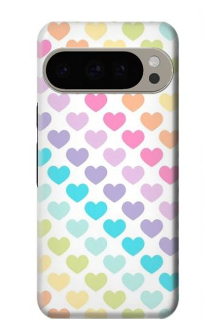 S3499 Colorful Heart Pattern Case For Google Pixel 9 Pro