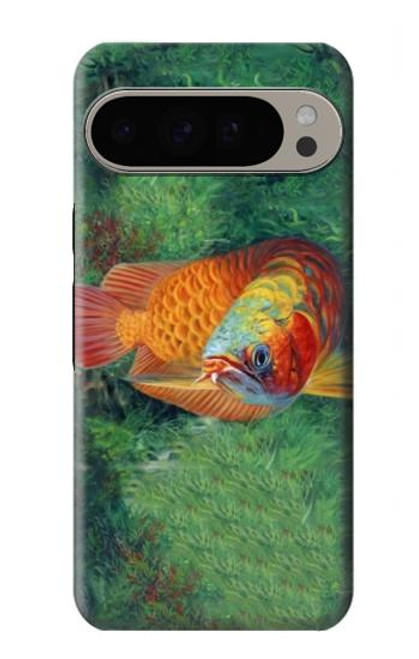 S1157 Red Arowana Fish Case For Google Pixel 9 Pro XL