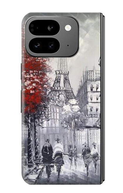 S1295 Eiffel Painting of Paris Case For Google Pixel 9 Pro Fold