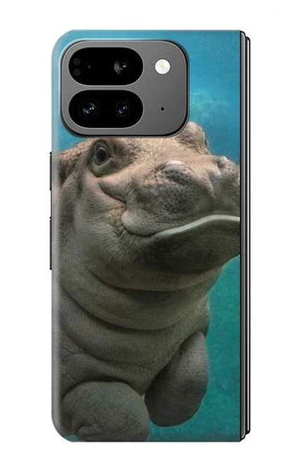 S3871 Cute Baby Hippo Hippopotamus Case For Google Pixel 9 Pro Fold