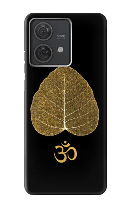 S2331 Gold Leaf Buddhist Om Symbol Case For Motorola Edge 40 Neo