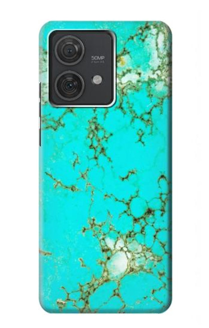 S2377 Turquoise Gemstone Texture Graphic Printed Case For Motorola Edge 40 Neo