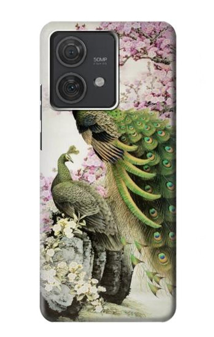 S2773 Peacock Chinese Brush Painting Case For Motorola Edge 40 Neo