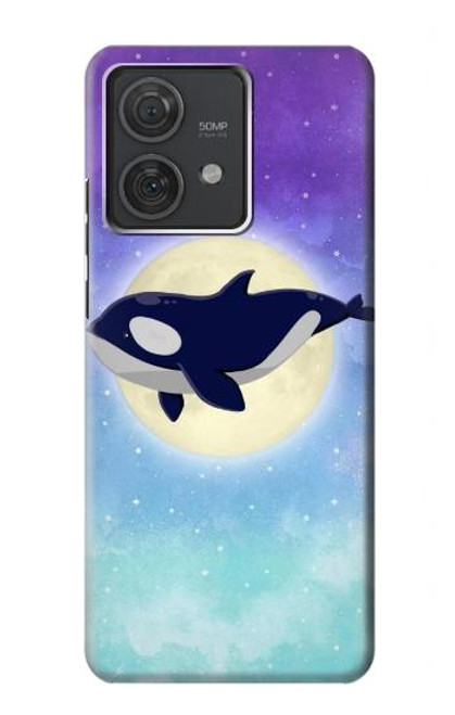 S3807 Killer Whale Orca Moon Pastel Fantasy Case For Motorola Edge 40 Neo