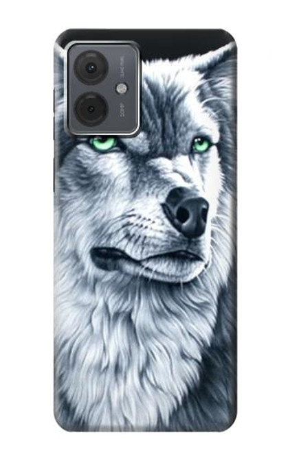 S0123 Grim White Wolf Case For Motorola Moto G14