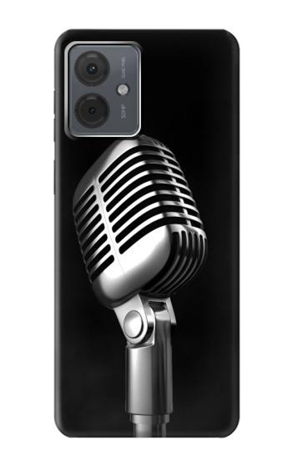 S1672 Retro Microphone Jazz Music Case For Motorola Moto G14