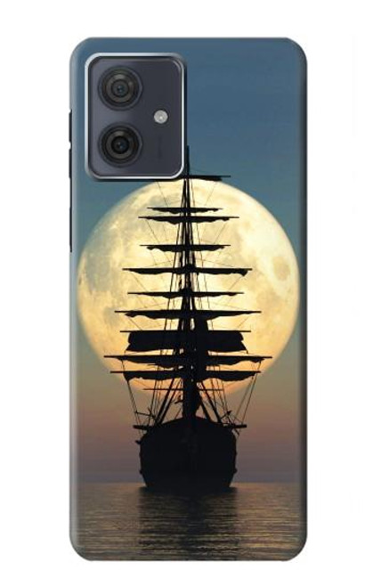 S2897 Pirate Ship Moon Night Case For Motorola Moto G54
