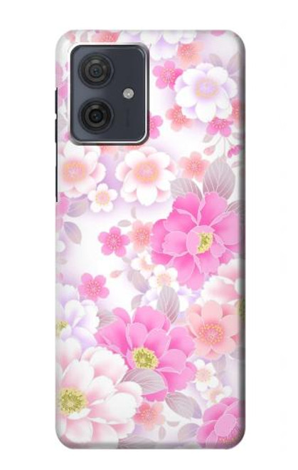 S3036 Pink Sweet Flower Flora Case For Motorola Moto G54