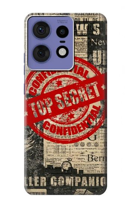 S3937 Text Top Secret Art Vintage Case For Motorola Edge 50 Pro