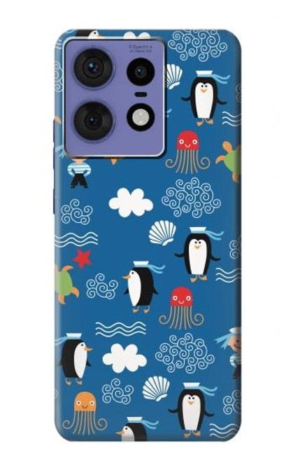S2572 Marine Penguin Pattern Case For Motorola Edge 50 Fusion
