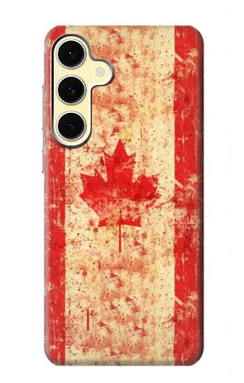 S1603 Canada Flag Old Vintage Case For Samsung Galaxy S24 FE