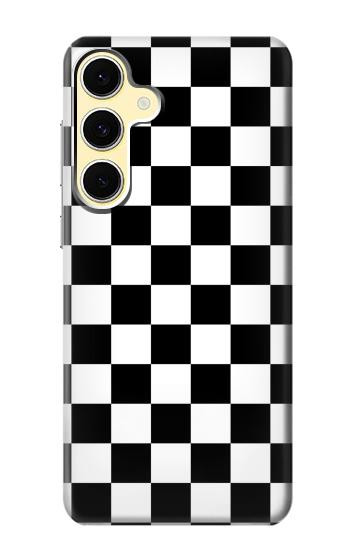 S1611 Black and White Check Chess Board Case For Samsung Galaxy S24 FE