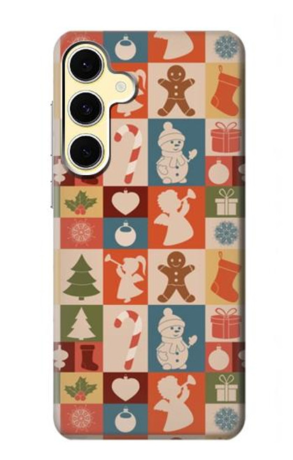 S2854 Cute Xmas Pattern Case For Samsung Galaxy S24 FE