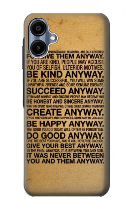 S2513 Mother Teresa Anyway Quotes Case For Samsung Galaxy A06 S2513 Mother Teresa Anyway Quotes Case For Samsung Galaxy A06