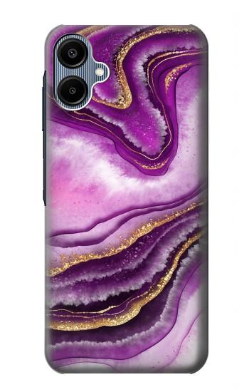S3896 Purple Marble Gold Streaks Case For Samsung Galaxy A06