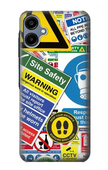 S3960 Safety Signs Sticker Collage Case For Samsung Galaxy A06