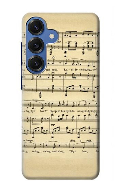 S2504 Vintage Music Sheet Case For Samsung Galaxy S25