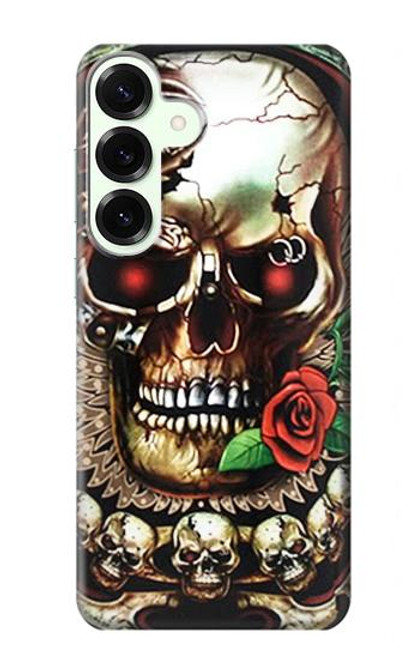 S0753 Skull Wing Rose Punk Case For Samsung Galaxy S25 Plus