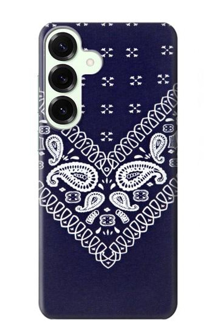 S3357 Navy Blue Bandana Pattern Case For Samsung Galaxy S25 Plus