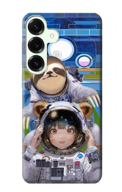 S3915 Raccoon Girl Baby Sloth Astronaut Suit Case For Samsung Galaxy S25 Plus