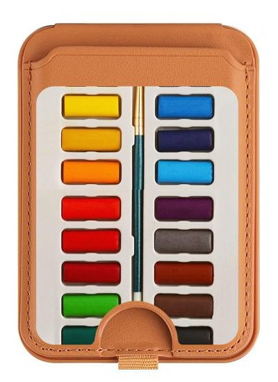 S3243 Watercolor Paint Set Magnetic Card Holder Wallet Stand with MagSafe for iPhone 16 15 14 13 Pro Max