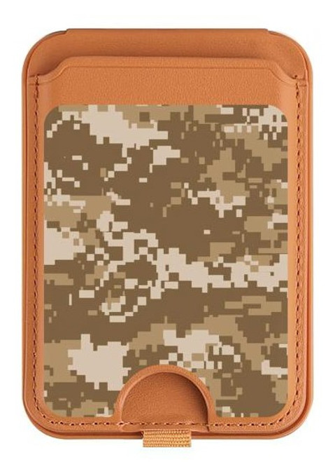 S3294 Army Desert Tan Coyote Camo Camouflage Magnetic Card Holder Wallet Stand with MagSafe for iPhone 16 15 14 13 Pro Max