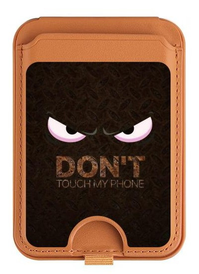 S3412 Do Not Touch My Phone Magnetic Card Holder Wallet Stand with MagSafe for iPhone 16 15 14 13 Pro Max