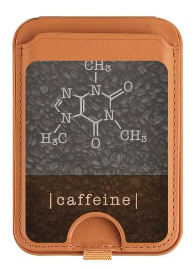 S3475 Caffeine Molecular Magnetic Card Holder Wallet Stand with MagSafe for iPhone 16 15 14 13 Pro Max