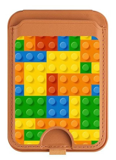 S3595 Brick Toy Magnetic Card Holder Wallet Stand with MagSafe for iPhone 16 15 14 13 Pro Max