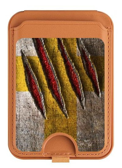 S3603 Wolverine Claw Slash Magnetic Card Holder Wallet Stand with MagSafe for iPhone 16 15 14 13 Pro Max