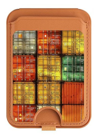 S3861 Colorful Container Block Magnetic Card Holder Wallet Stand with MagSafe for iPhone 16 15 14 13 Pro Max